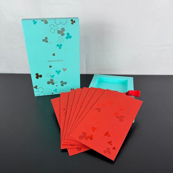 Tiffany & Co. Chinese Lunar New Year of the Pig Red Money Envelope Set In Box - Picture 1 of 6